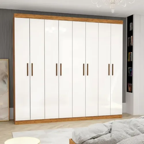 Guarda-Roupa 8 Portas Rubi 2,08 m- Produto Novo Entrega Rápida