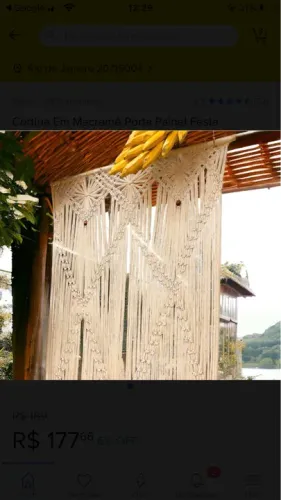 Cortina Macramê Porta 