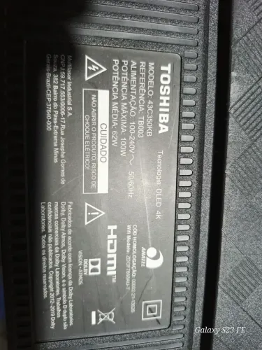Placa principal tv toshiba 43c350kb