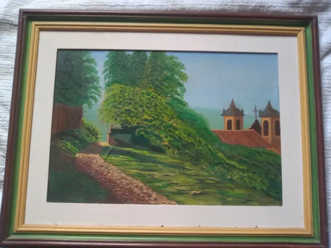 PINTURA A ÓLEO COM MOLDURA 60X40