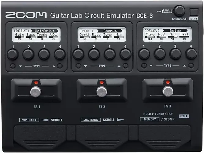 Emulador De Circuito Zoom Gce-3 Guitar Lab Multi efeitos para Guitarra E Baixo