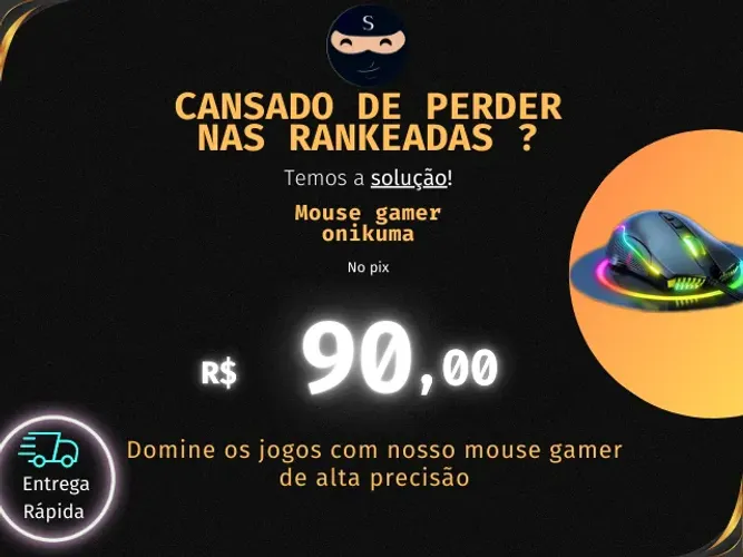 Mouse gamer profissional onikuma - LACRADO/NOVO  