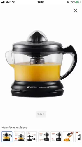 Espremedor de Frutas Mondial Premium