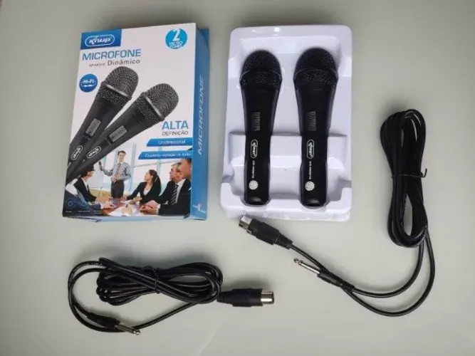 it 2 Microfones com Fio Knup KP-M0015