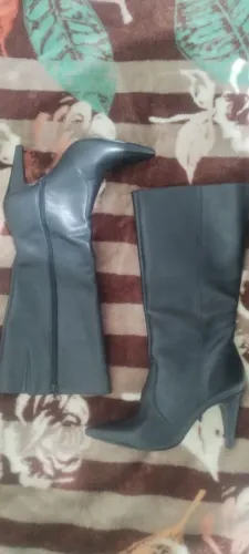 Bota de Couro Legítimo Cano Longo - N. 37