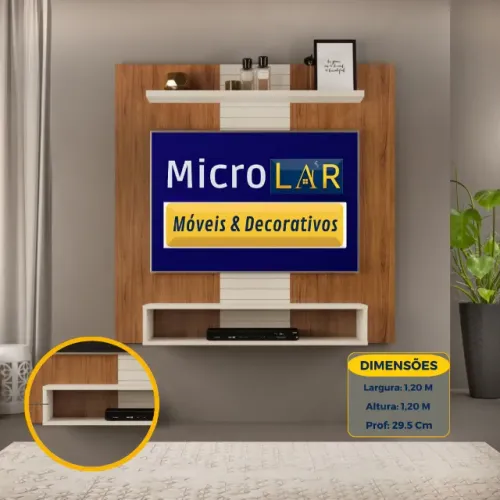 Painel para TV 1,20 Largura WS - Monta na Hora