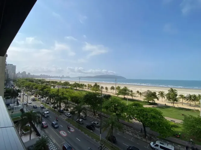 Apartamento para venda em Santos, frente mar, vista mar! 2 suítes, 2 vagas 106m2