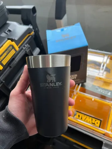Copo Térmico de Cerveja sem Tampa Stanley Matte Black 473ml Preto **ORIGINAL**