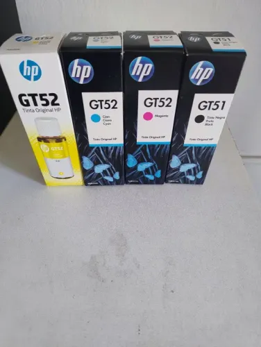Cartuchos de tinta HP originais GT52 e GT51