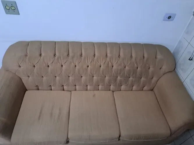sofa 2 lugares e sofa 3 lugares creme