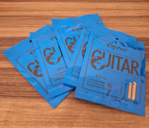 Kit 5 pacotes de Encordoamento Orphee P/ Guitarra Elétrica Rx15 009-042