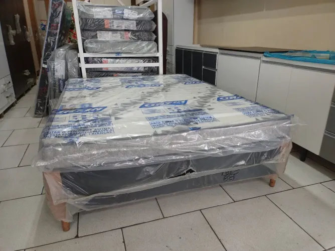 Cama box casal NOVAS PROMOÇÃO IMPERDÍVEL - base + colchão de casal GAZIN