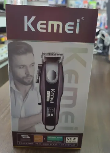 MAQUINA DE CORTAR CABELO SEM FIO KEMEI COM PAINEL