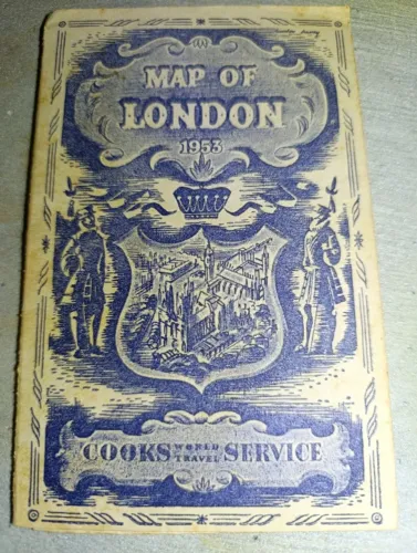 Vendo mapa antigo de Londres de 1953