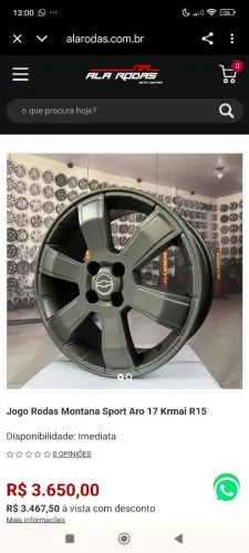 Jogo de Rodas Montana Sport/Corsa Aro 17