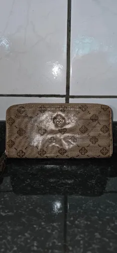 carteira capodarte monograma bege como nova