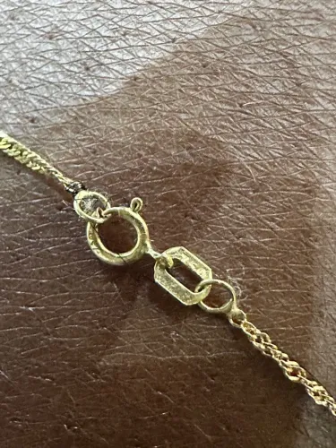 Corrente de ouro branco e amarelo 18k