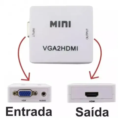 Mini Conversor VGA para HDMI 1080P