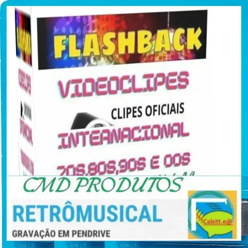 Pen drive 16gb com Videoclipes = Flashback ew clipes oficiais Anos 70's á 00's 