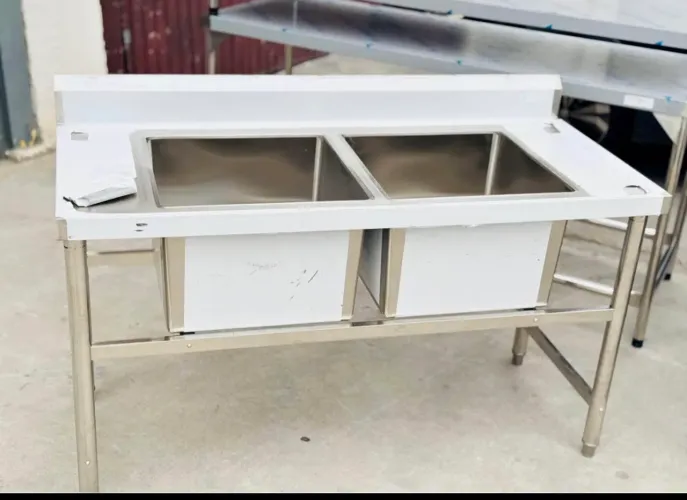 MB Pia c/ 2 cubas total inox 