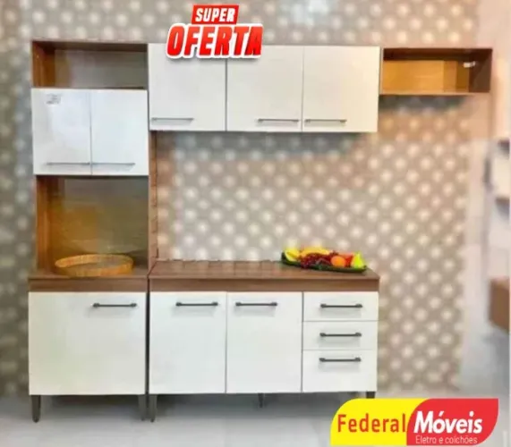 Armário de Cozinha Completo off white MAIS VENDIDO