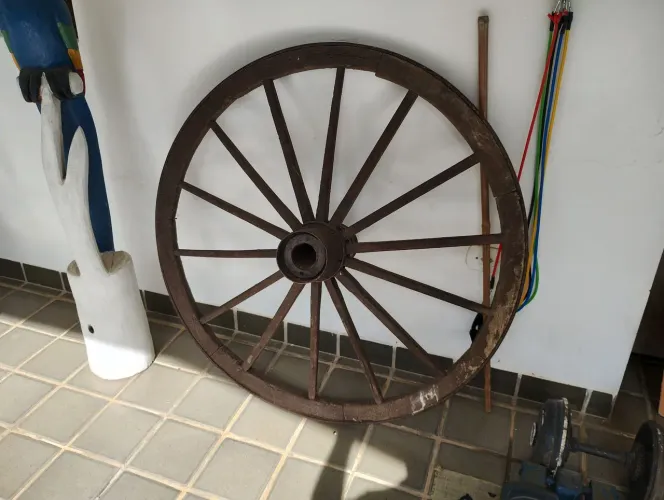 Roda de carreta original - raridade 1,20m