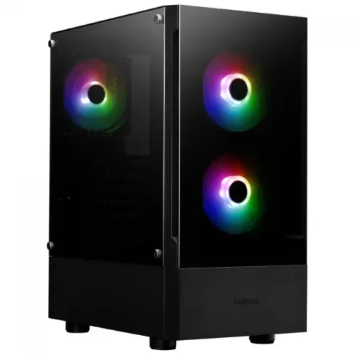 Gabinete Gamer Gamdias Talos E3 Black *Com 3 Fans Led Argb* - ATX, Micro-ATX - WZetta