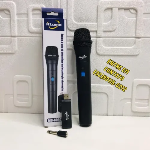 Microfone Sem Fio Com Adaptador - Entrega das 9 até 22hrs