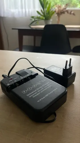 Carregador universal de bateria de câmera profissional e carregador de pilhas