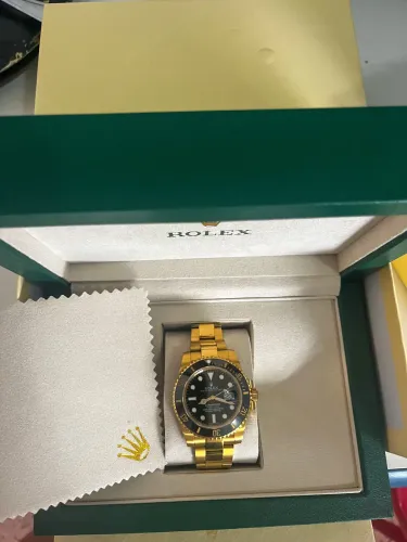 Rolex Submariner 41 Full Gold ,most.preto mod.novo Completo Dourado Preto