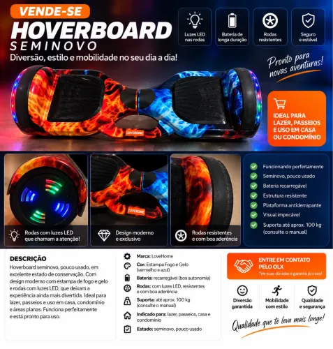 HOVERBOARD LOVEHOME - SEMINOVO