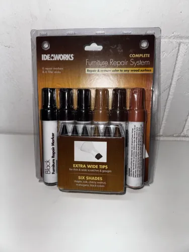 Kit de Reparo de Móveis IdeaWorks - 12 Peças para Restaurar Qualquer Superfície de Madeira
