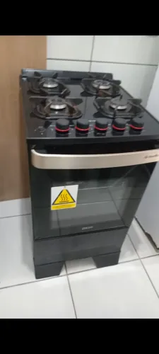 Fogão funcionando