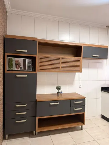 Cozinha Modular Nesher Princesa (Freijó/Grafite