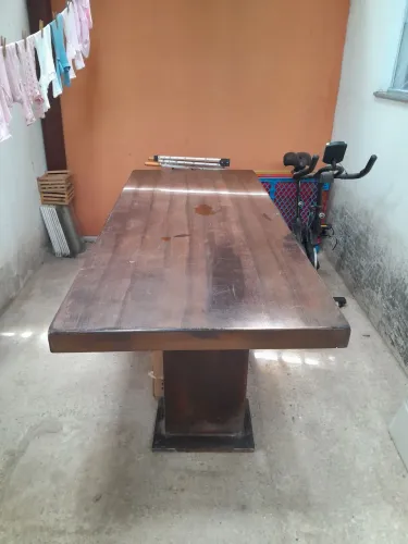 Mesa de ardósia estilo madeira