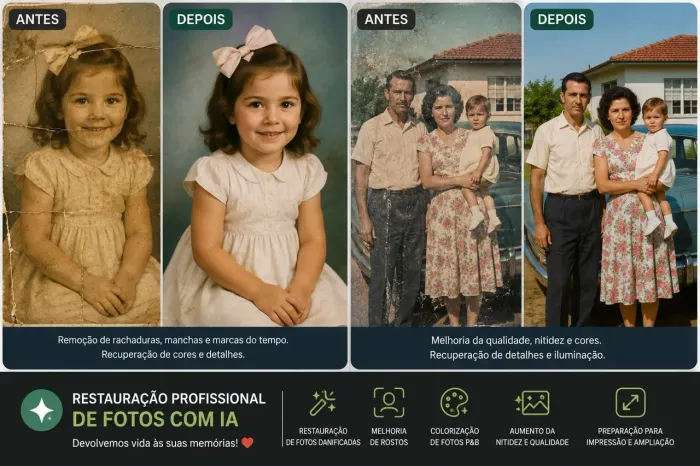 Restauração de fotos antigas e danificadas