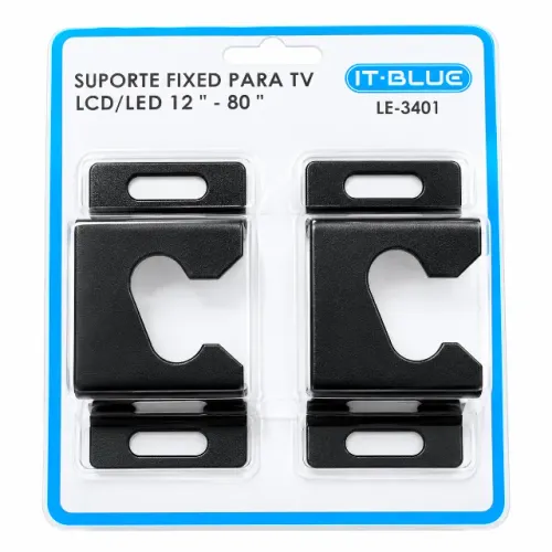 Suporte Fixo para TV IT-BLUE LE-3401 LCD LED 12 a 80 Polegadas Preto Metálico Resistente p