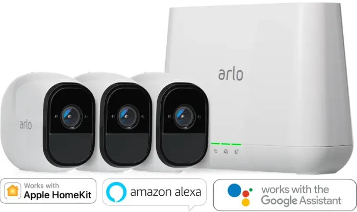 NETGEAR Arlo Pro 2 COMBO 3x - Sistema Inteligente de Segurança com Armazenamento na Nuvem