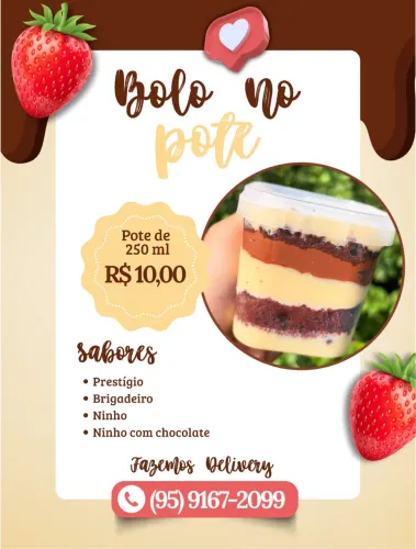 Bolo de pote cremoso 