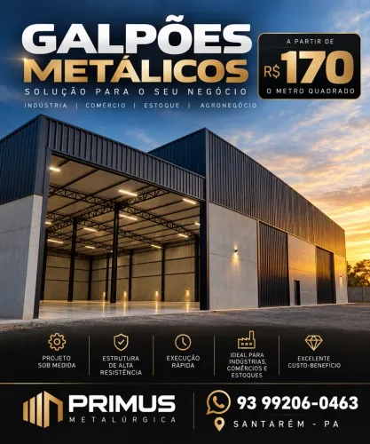 FABRICAMOS GALPÕES ESTRUTURAS DE QUALIDADE