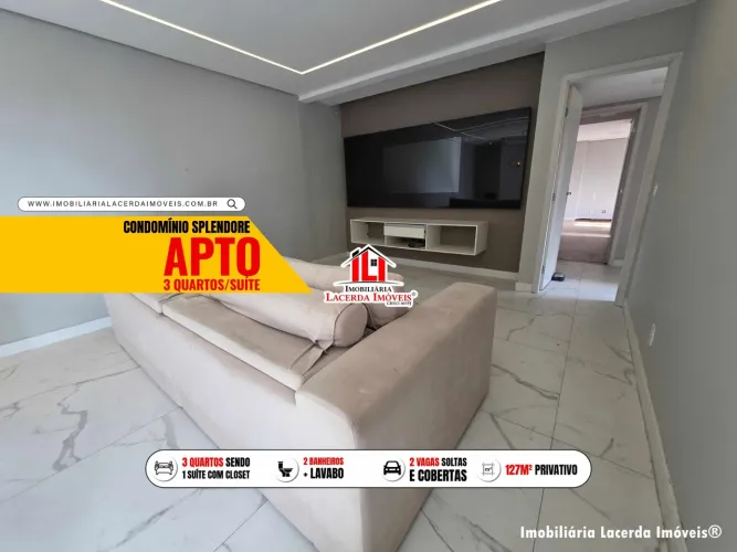 Apartamento Splendore Comfort - Apartamento 3 Quartos 1 Suíte Master com Closet e Varanda 