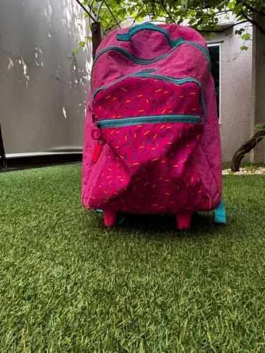 Mochila infantil feminina compartimentos grandes