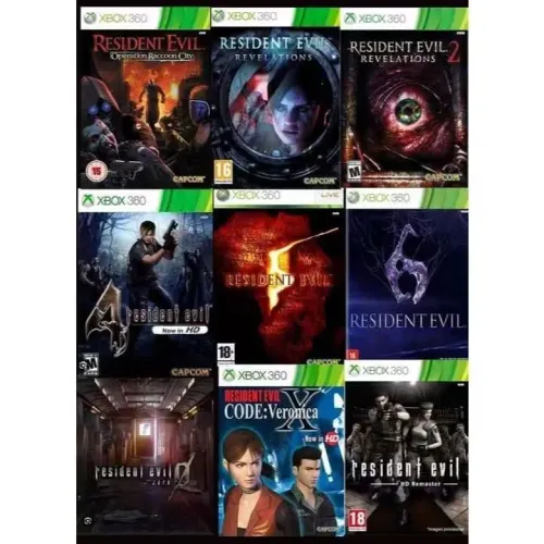 Kit Resident Evil Xbox 360 Coleção Completa Pen Drive 3.0 Personalizado RGH ou EXPLOIT