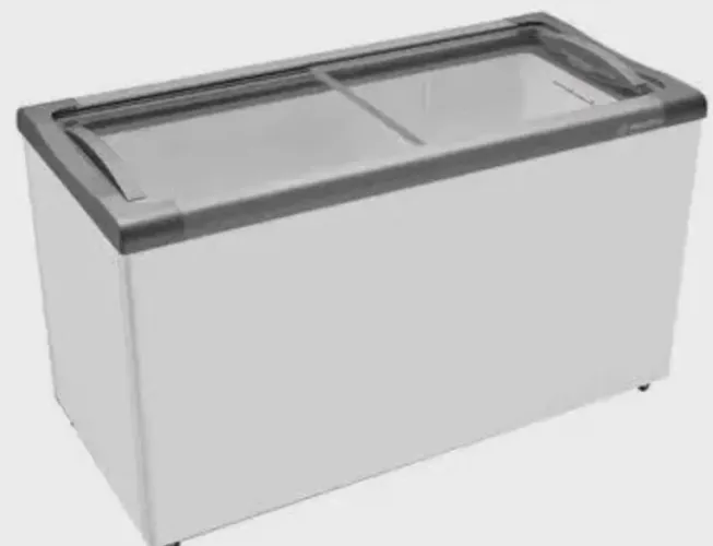 Freezer horizontal, 2 portas de vidro - Marca: Fricon (Seminova)