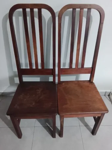 Par de Cadeiras Madeira Maciça Estilo Rústico/Jantar