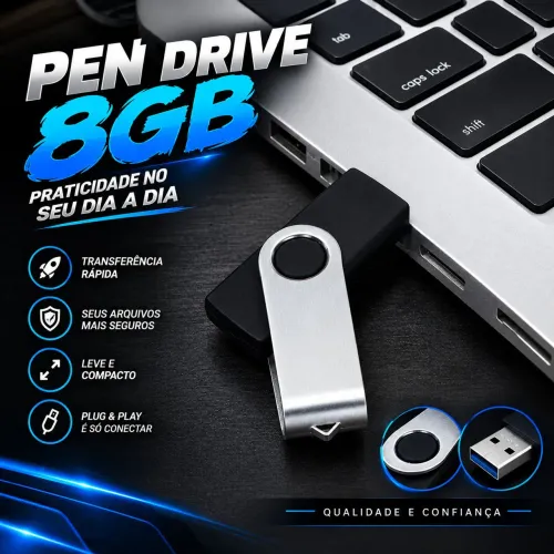 Pen Drive 8gb Novo Lacrado