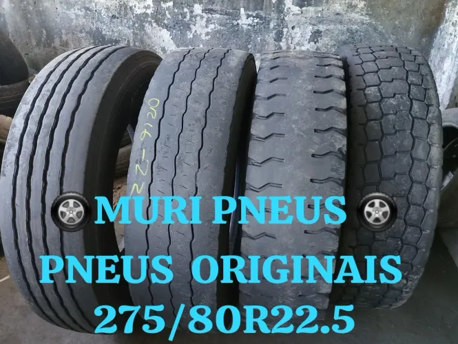 PNEUS 275/80R22,5 PNEU 275/80R22,5 PNEUS USADOS MEIA VIDA PNEUS SEMINOVOS 275/80R22,5