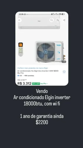 Ar condicionado Elgin 18000ntu inverter