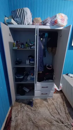 Roupeiro + cama Queen + Colchão Queen