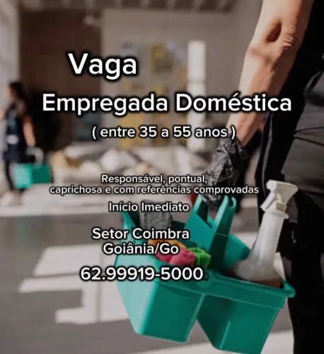 VAGA EMPREGADA DOMÉSTICA